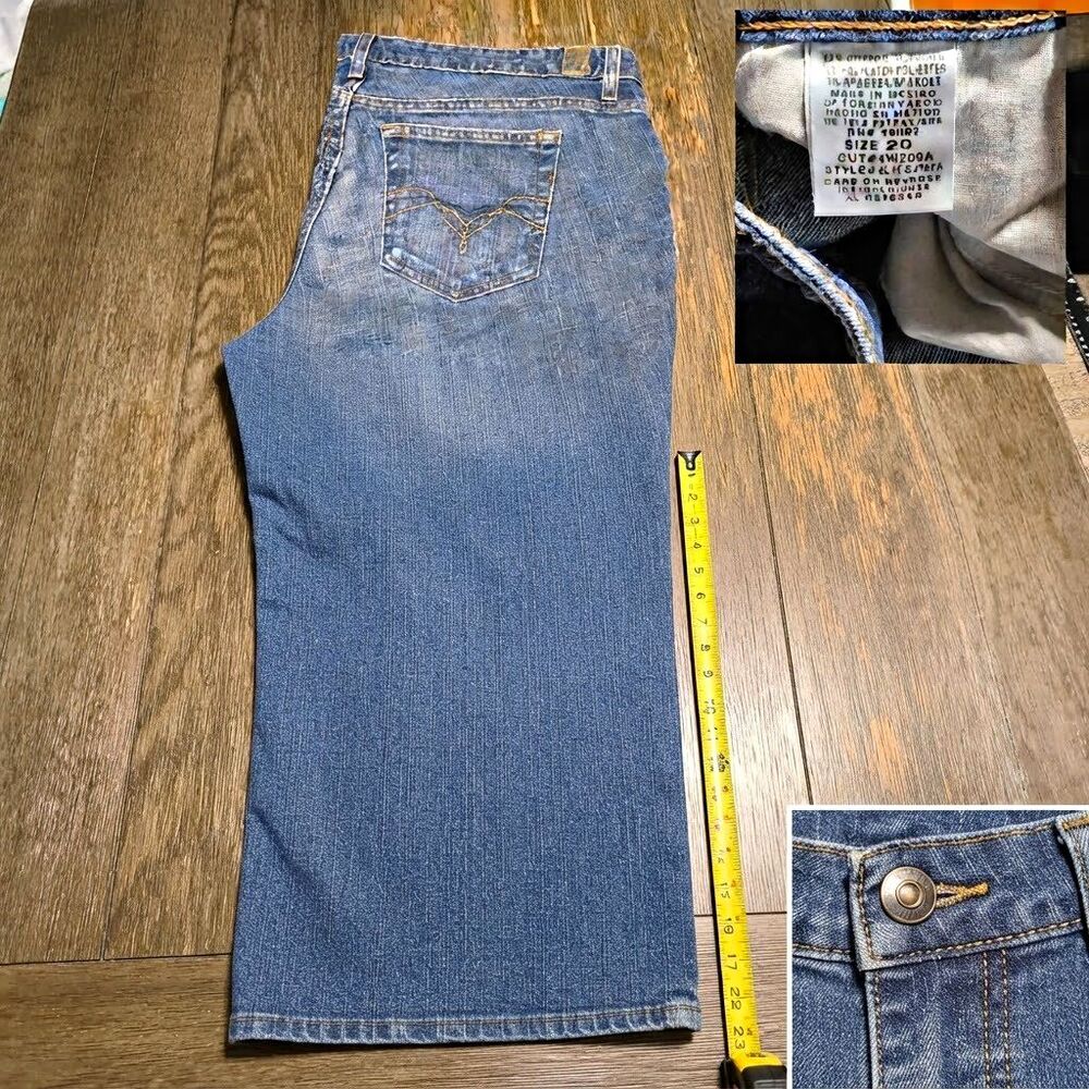lei Sophia Women's Bootcut Denim Jeans Blue Medium Wash Stretch Plus Size 20